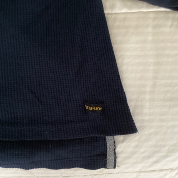 Men’s navy blue Henley by Stanley, extra large new without tags extra button - Picture 9 of 10
